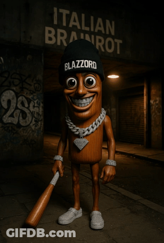 Cartoon Character Wearing Blazzard Beanie GIF