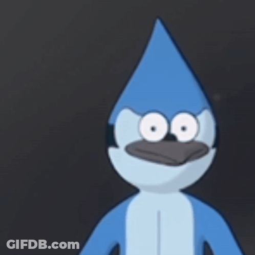 Cartoon Character Wearing Blue Hat GIF