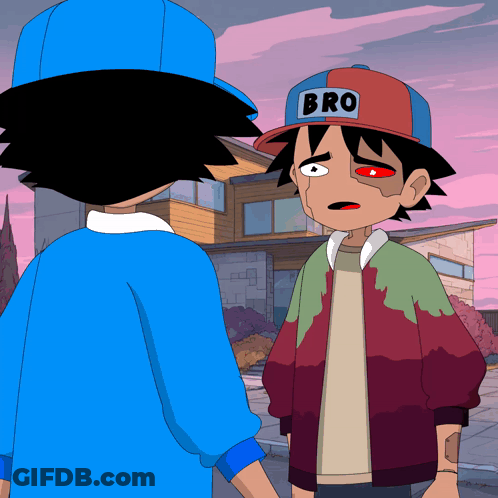 Cartoon Character Wearing Bro Hat GIF