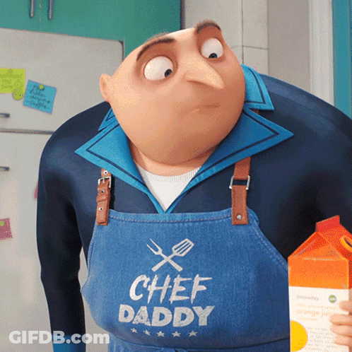 Cartoon Character Wearing Chef Apron GIF