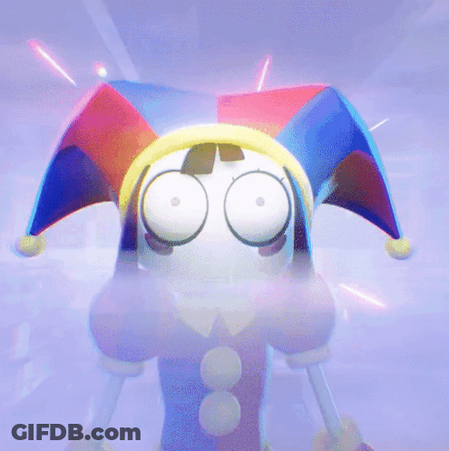 Cartoon Character Wearing Colorful Hat GIF