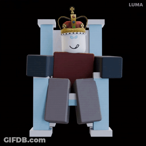 Cartoon Character Wearing Crown Sitting GIF