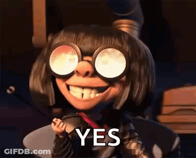 Cartoon Character Wearing Goggles Smiling Holding Yes Sign GIF