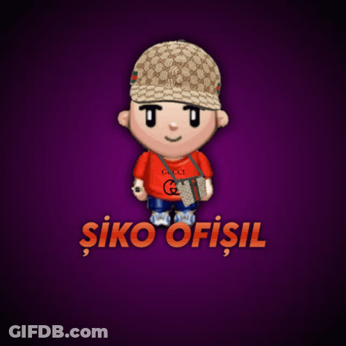 Cartoon Character Wearing Gucci Shirt And Hat GIF