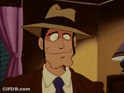 Cartoon Character Wearing Hat And Tie Making Funny Face GIF