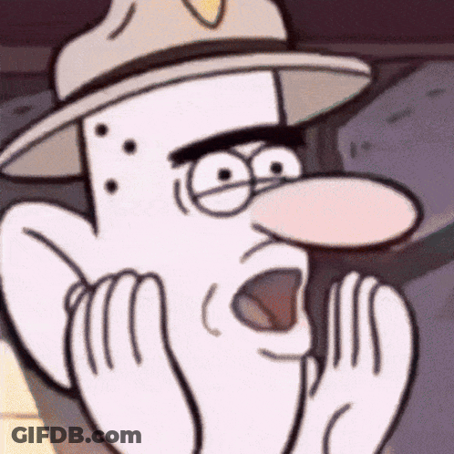 Cartoon Character Wearing Hat With Yellow Heart GIF