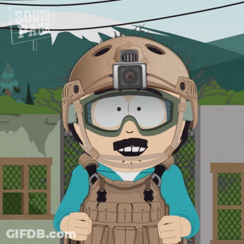 Cartoon Character Wearing Helmet And Goggles GIF