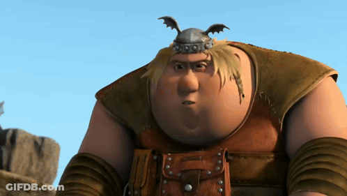Cartoon Character Wearing Helmet With Bat GIF