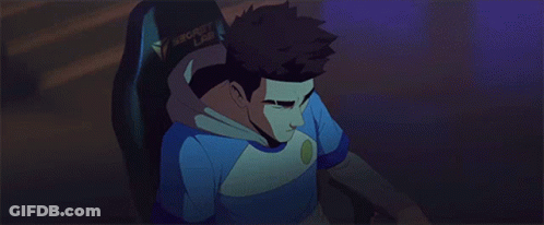 Cartoon Character Wearing Hood And Glasses Talking On Phone GIF