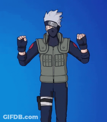 Cartoon Character Wearing Mask And Gloves On Blue Background GIF