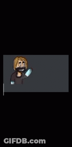 Cartoon Character Wearing Mask Holding Cup GIF