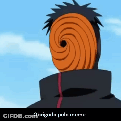 Cartoon Character Wearing Mask Obrigado Pelo Meme GIF