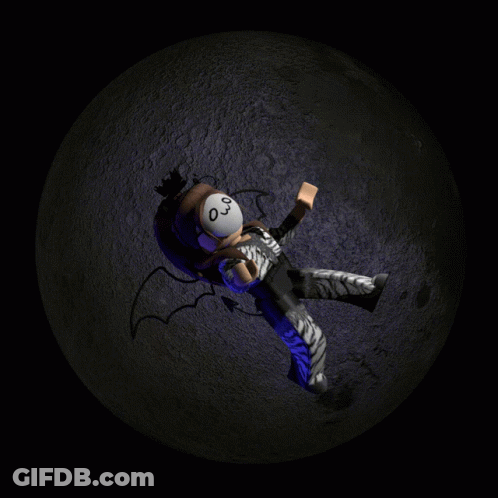 Cartoon Character Wearing Number 0 Mask Floating GIF