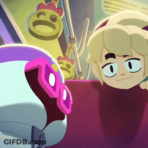 Cartoon Character Wearing Pink Sunglasses GIF