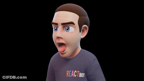 Cartoon Character Wearing Reactbot Shirt GIF