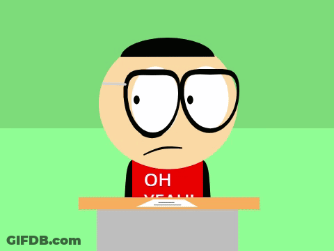 Cartoon Character Wearing Red Shirt Saying Oh Yeah GIF
