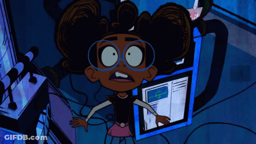 Cartoon Character Wearing Red Sunglasses And Cassette GIF