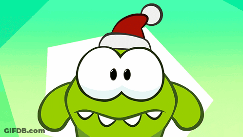 Cartoon Character Wearing Santa Hat GIF