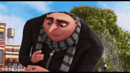 Cartoon Character Wearing Scarf And Jacket GIF
