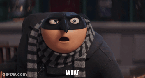 Cartoon Character Wearing Scarf And Mask Saying What GIF
