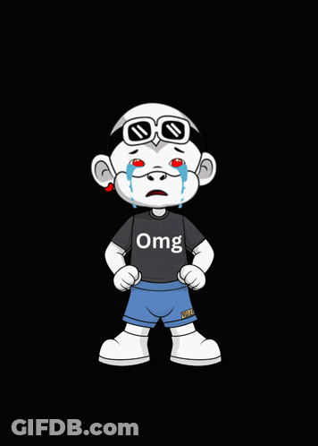 Cartoon Character Wearing Shirt Saying OMG GIF