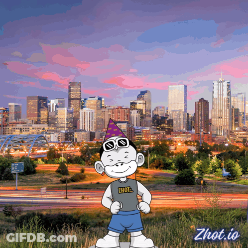 Cartoon Character Wearing Shirt Saying Zhot GIF