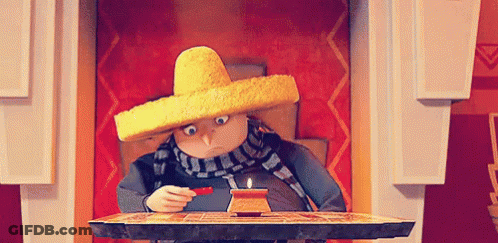 Cartoon Character Wearing Sombrero Eating Hot Pepper GIF