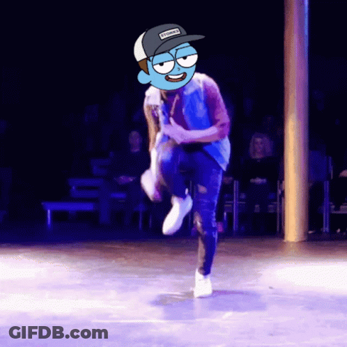Cartoon Character Wearing Stones Hat GIF