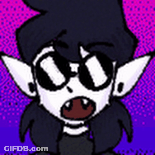 Cartoon Character Wearing Sunglasses And Black Hat GIF