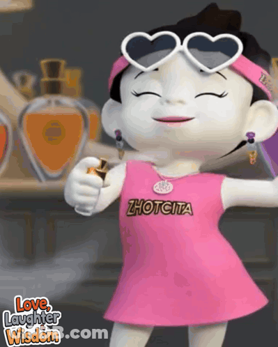 Cartoon Character Wearing Sunglasses And Hotcita Shirt GIF
