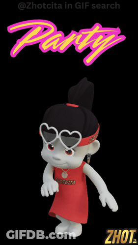 Cartoon Character Wearing Sunglasses And Red Shirt Saying Shotcita GIF