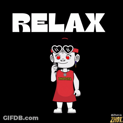 Cartoon Character Wearing Sunglasses And Red Shirt With Zhotcita GIF