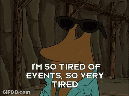 Cartoon Character Wearing Sunglasses Saying Very Tired GIF