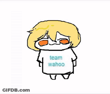 Cartoon Character Wearing Team Wahoo T-Shirt GIF