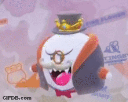 Cartoon Character Wearing Top Hat And Crown GIF