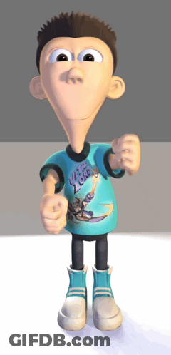 Cartoon Character Wearing Ultra Zoo Shirt GIF
