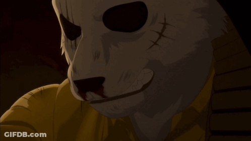 Cartoon Character Wearing White Mask GIF