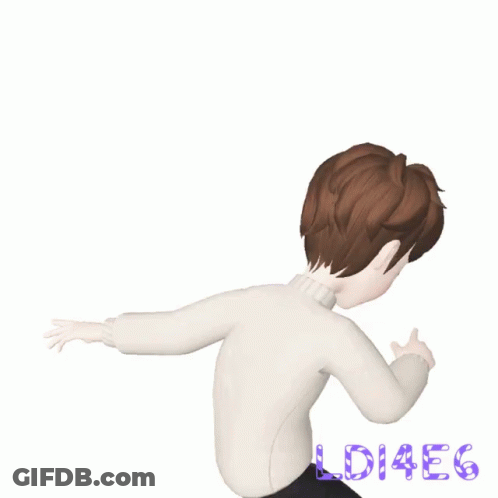 Cartoon Character Wearing White Sweater Aco GIF