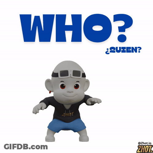 Cartoon Character Wearing Who Shirt GIF