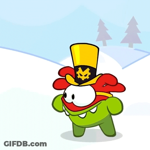 Cartoon Character Wearing Yellow Top Hat GIF