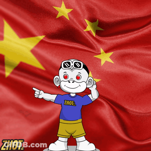 Cartoon Character Wearing Zhou Shirt GIF
