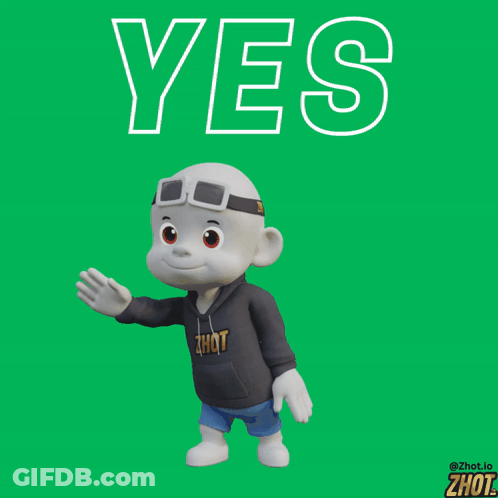 Cartoon Character Wearing Zhout Hoodie GIF