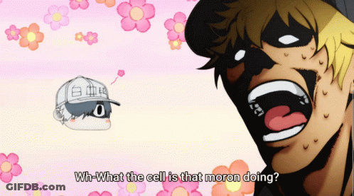 Cartoon Character Wh-What The Cell Is That Moron GIF