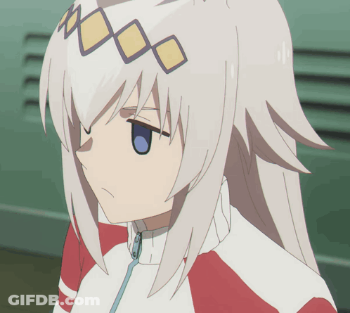 Cartoon Character White Hair Blue Eye GIF