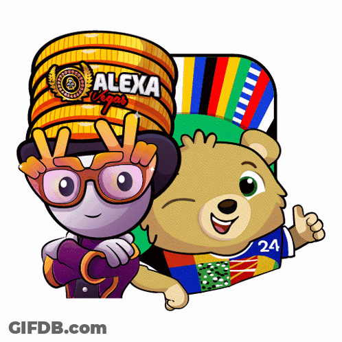 Cartoon Character With Alexa League Hat GIF