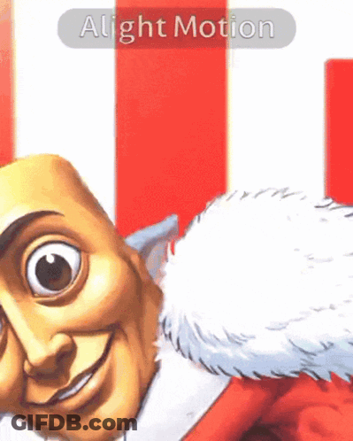 Cartoon Character With Alight Motion Text GIF