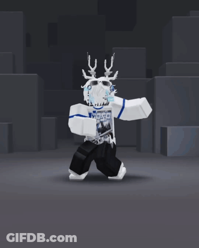 Cartoon Character With Antlers And Shirt Saying Fate GIF