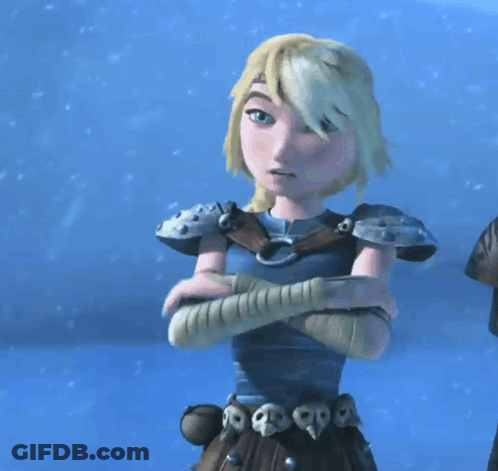 Cartoon Character With Arms Crossed And Skulls Around Waist GIF