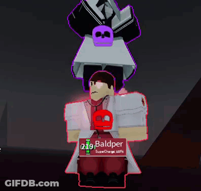 Cartoon Character With Baldper On Chest GIF