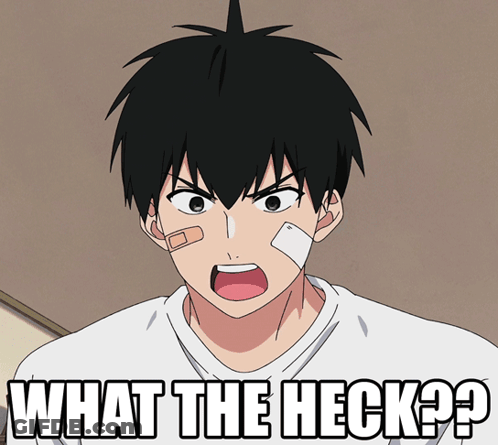 Cartoon Character With Bandage Saying What The Heck GIF